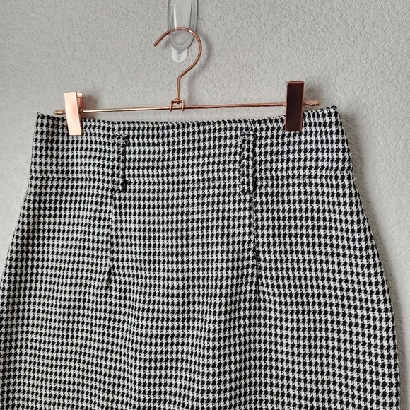 BY CHOICE x VINTAGE 90’s houndstooth mini skirt black white‎ 9 - Picture 5 of 9